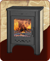 Печь камин Бавария с плитой и теплообменником